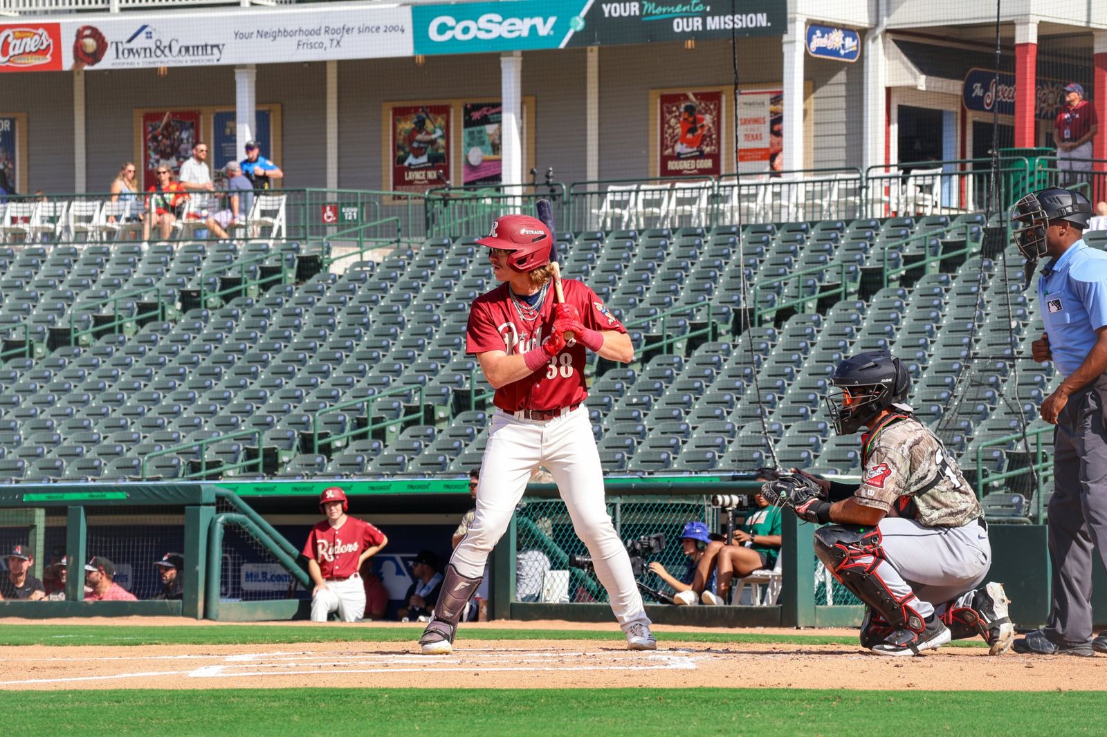 Rough Riders batter in the box at Riders Field